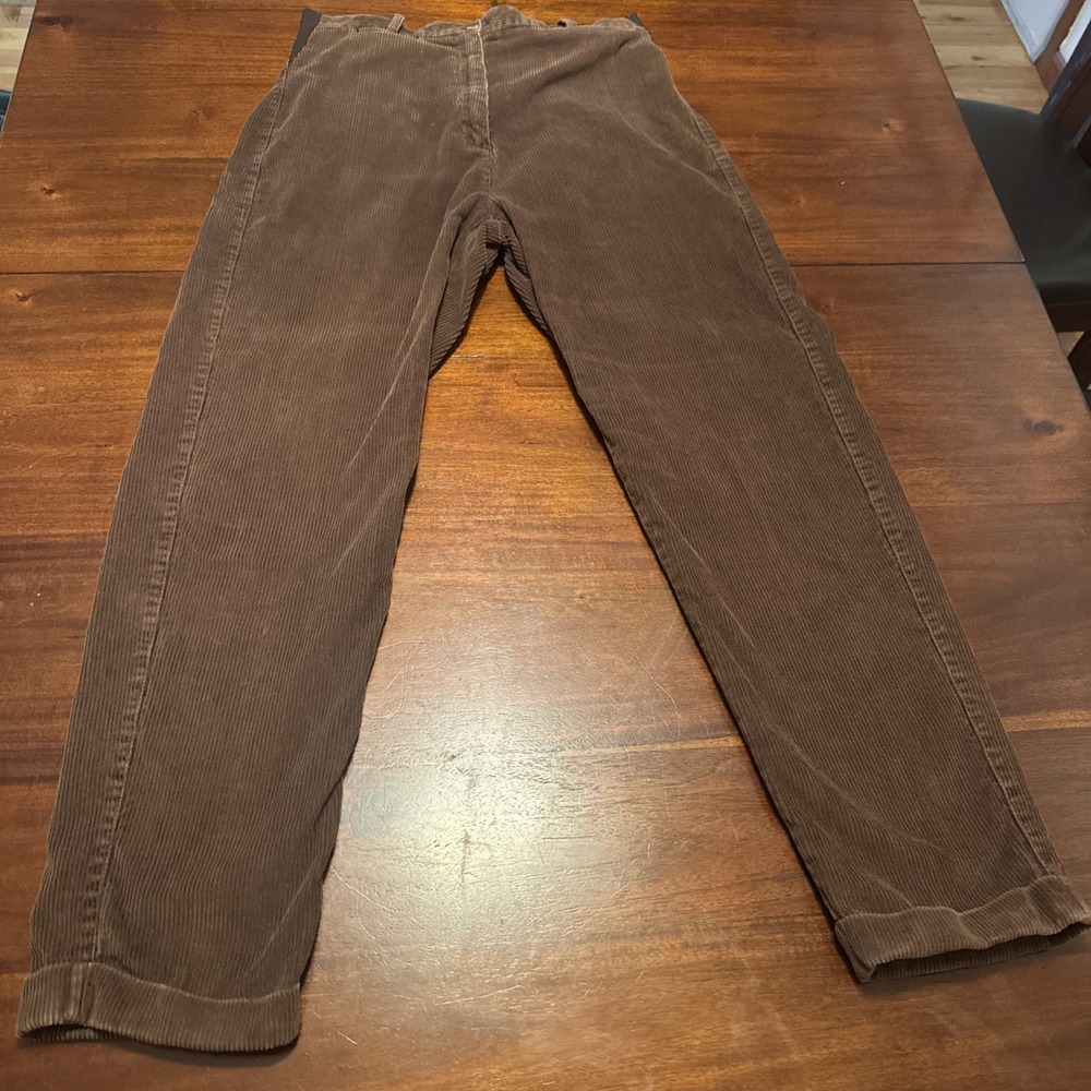 Vintage Christopher & Banks Brown‎ Corduroy Pants Sz 12 High Rise Straight Leg